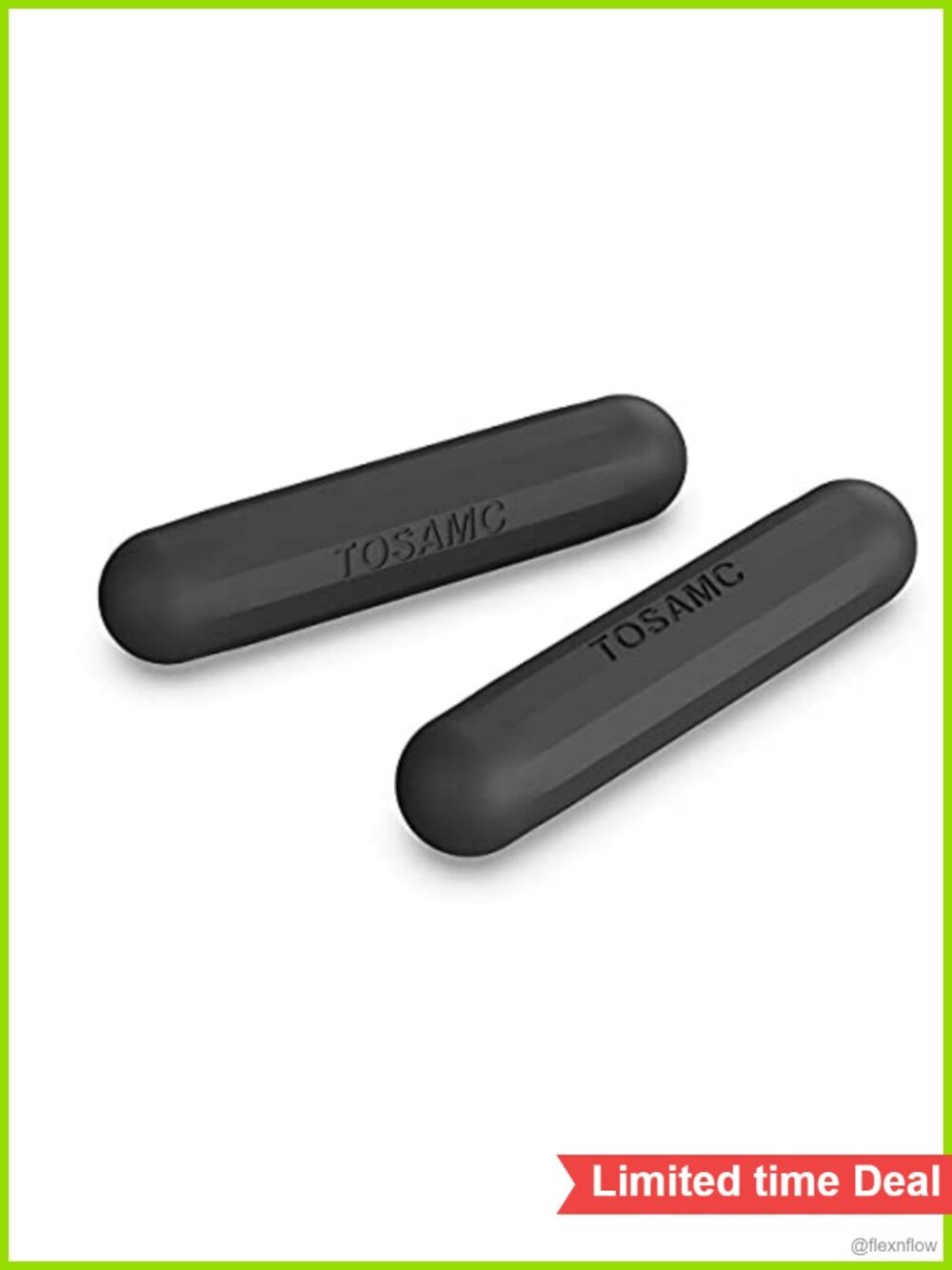Stainless Steel Dumbbell Bars Set of 2 Non-Slip Soft Silicone Grip for Pilates